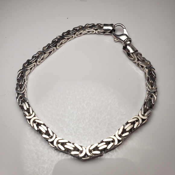 925 Sterling silver double rope bracelet - Picture 2 of 5